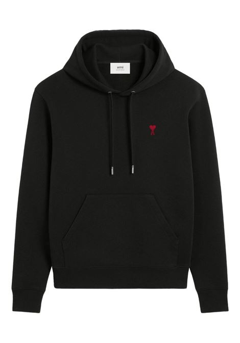 ami de coeur hoodie man black AMI PARIS | BFUSW235.730001